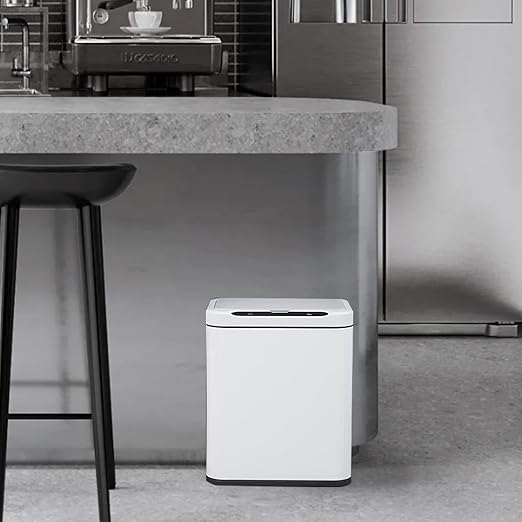 ELPHECO Stainless Steel Office Trash Can Motion Sensor Garbage Can Touchless - Image 4