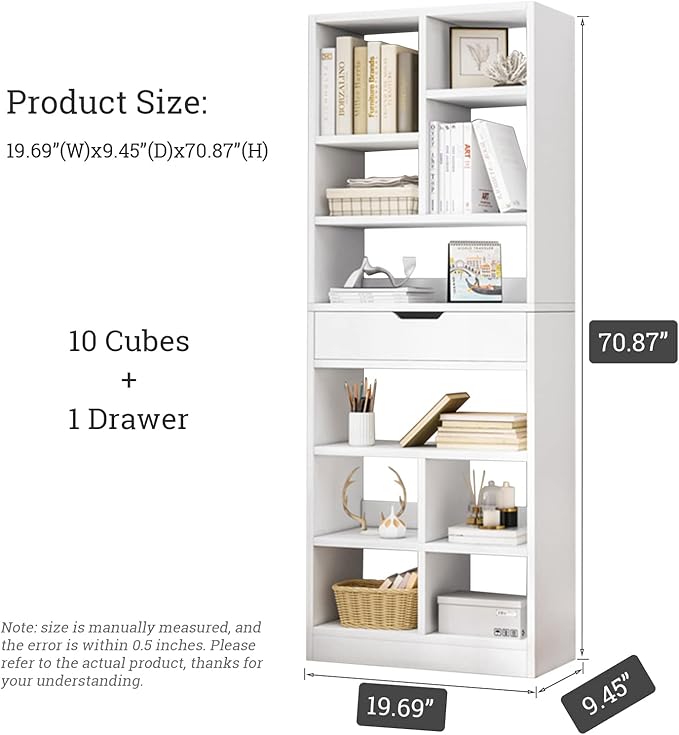 IOTXY Wooden Open Shelf Bookcase - Image 3