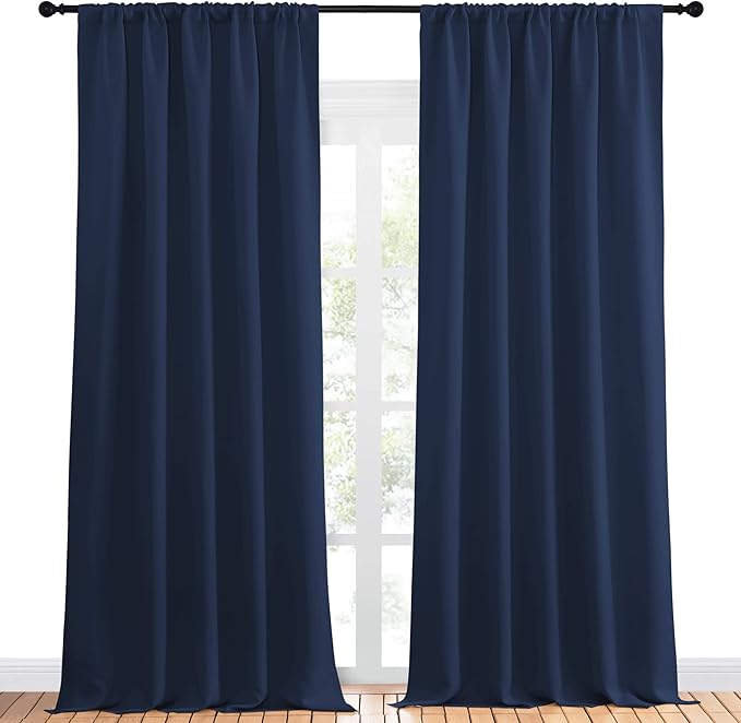 NICETOWN Navy Curtains Blackout Draperies - Image 2