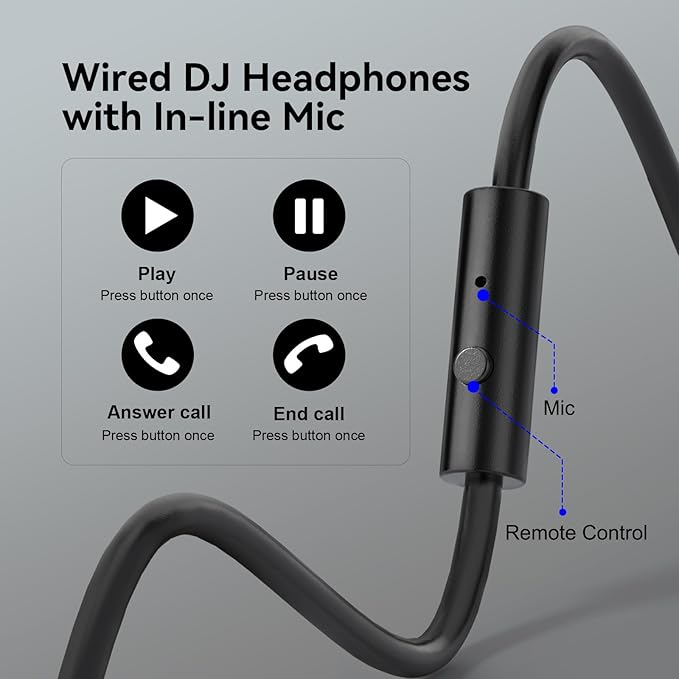 OneOdio Wired Over Ear Headphones Hi-Res Studio Monitor & Mixing DJ Stereo - Image 5