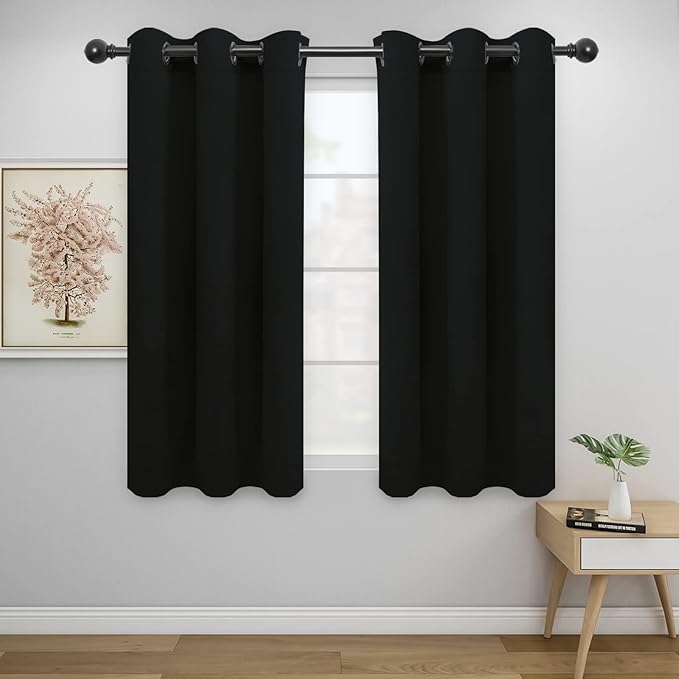 Easy-Going Blackout Curtains for Bedroom, Solid Thermal Insulated Grommet and by Easy-Going