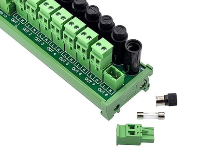 DIN Rail Mount AC 24-250V 8 Channel Pluggable Side Wiring Terminal Block Power - Image 4