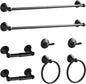 bgl bathroom hardware set matte black adjustable expandable, main product view