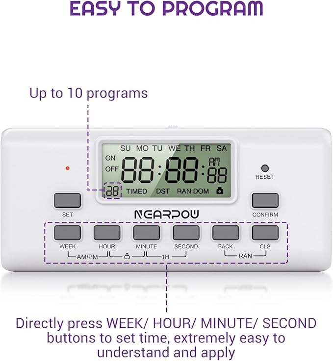 NEARPOW Digital Timer for Lamp - Image 4