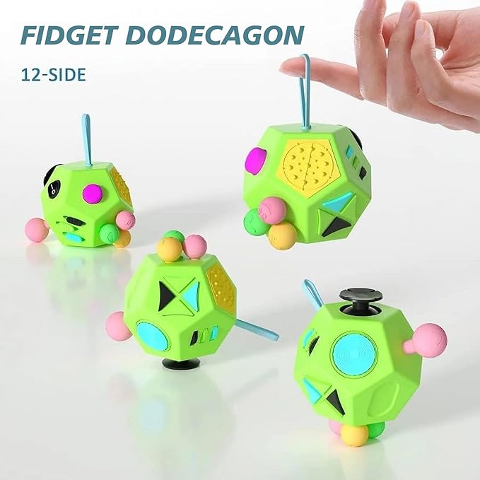 Fidget Dodecagon –12-Side Fidget Toys Cube Relieves Stress and Anxiety Anti - Image 2