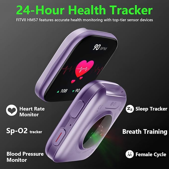 FITVII Health & Fitness Tracker, Smart Watch - Image 3