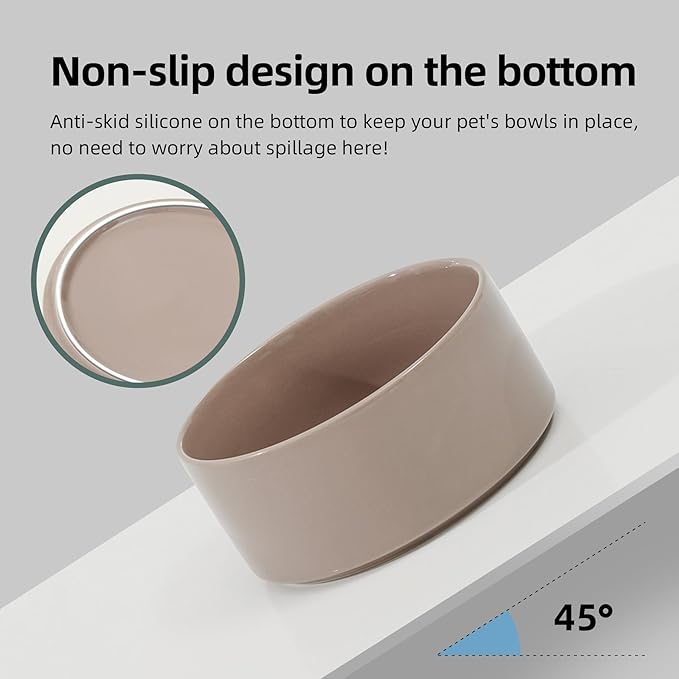 Ceramic 5.1inch Raised Double Bowls Set - Image 3