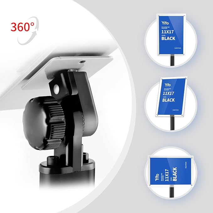 YIYO Sign Stand Poster Stand，adjustable heavy duty pedestal Sign Holder Floor - Image 3