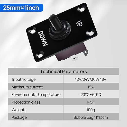 ECO-WORTHY 12V 30A DPDT Waterproof Latching Reverse Polarity Toggle Switch - Image 7