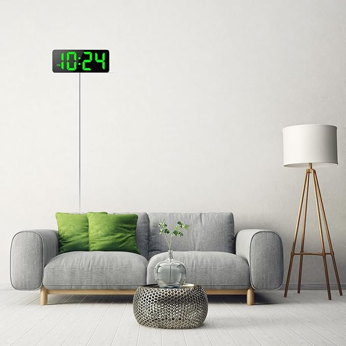 LED Digital Wall Clock with Large Display, Big Digits, Auto-Brightness - Image 6