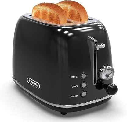 Toaster 2 slice, Retro Stainless Steel Toaster by KITCHMIX