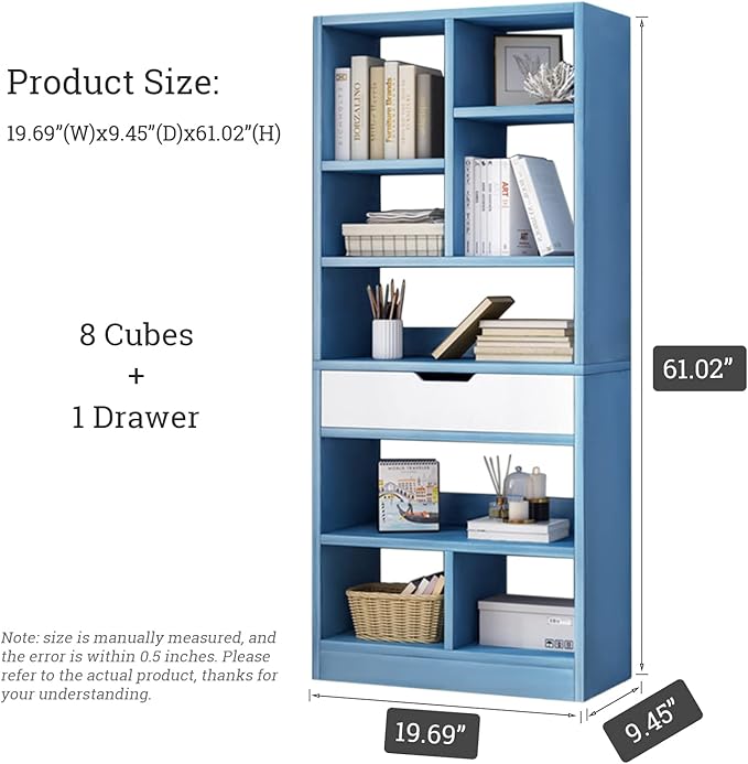 IOTXY Wooden Open Shelf Bookcase - Image 3