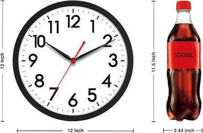 AKCISOT 12 Inch Wall Clock Silent Non-Ticking Modern Wall Clocks Battery - Image 2
