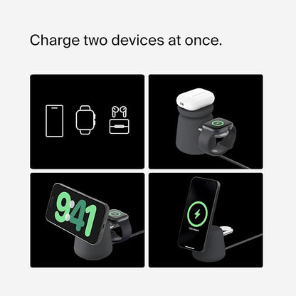 Belkin 2-in-1 Qi2 Wireless Charging Dock 15W Fast Charge iPhone Charger - Image 3