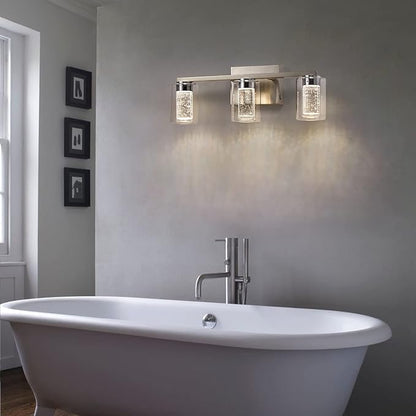 SADENICEL Brushed Nickel Vanity Lights, 3-Light Bathroom Light Fixtures - Image 7