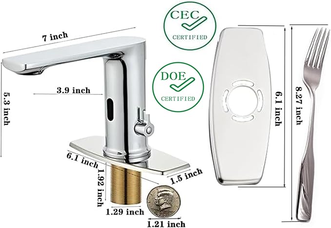 Quick Install Sink Chrome Motion Sensor Faucet.Touchless Mixer - Image 2