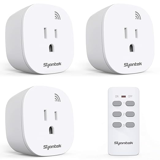 Syantek Remote Control Outlet Wireless Light Switch by Syantek