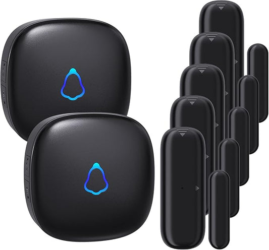 Door Chime, METAK Wireless Door Open Contact Sensor Alarm by METAK