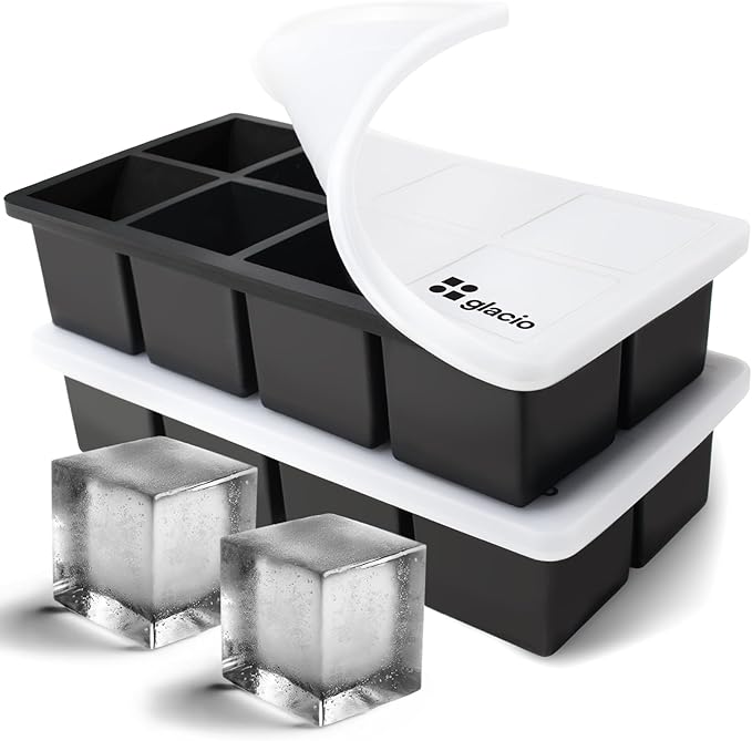 Ice Cube Molds – 2-Pack Silicone Trays by glacio