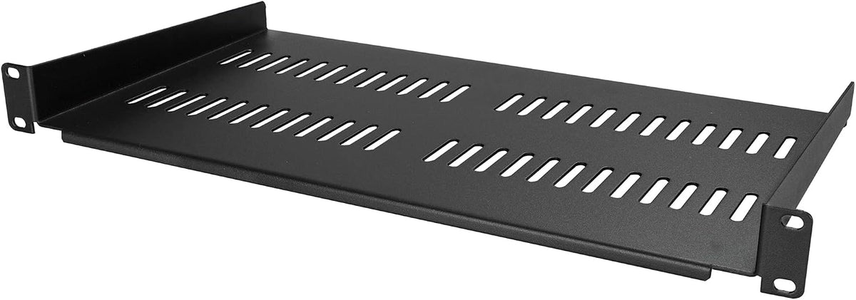 StarTech 1U Vented Rack Shelf, 10in Deep, 44lb/20kg (CABSHELFV1U)