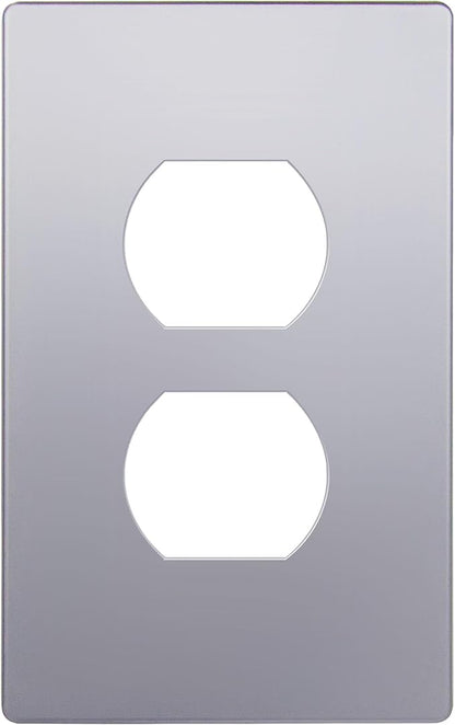 ENERLITES Elite Series Duplex Outlet Receptacle Cover, Screwless Wall Plate - Image 4