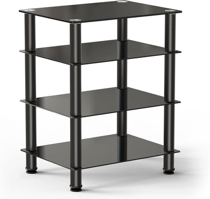fitueyes 4-tier av component media stand audio rack, main product view