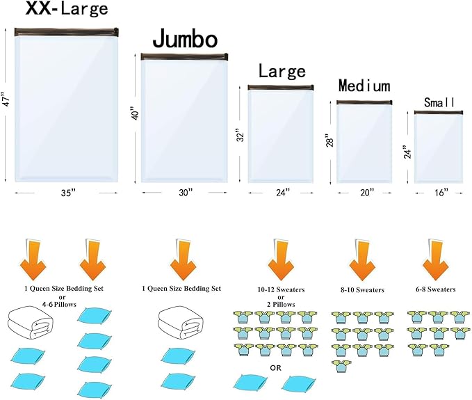 24 Pack Vacuum Storage Bags - Image 3