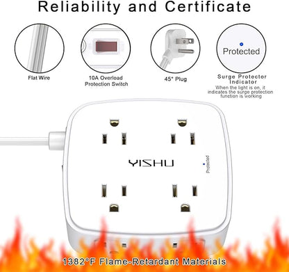 6 Ft Surge Protector Power Strip - Image 6