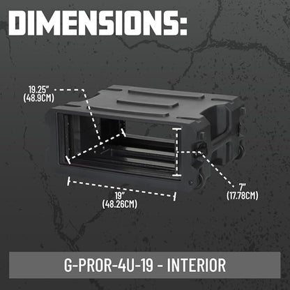 Gator Cases Pro Series 4U Rolling Rack Case - Image 6