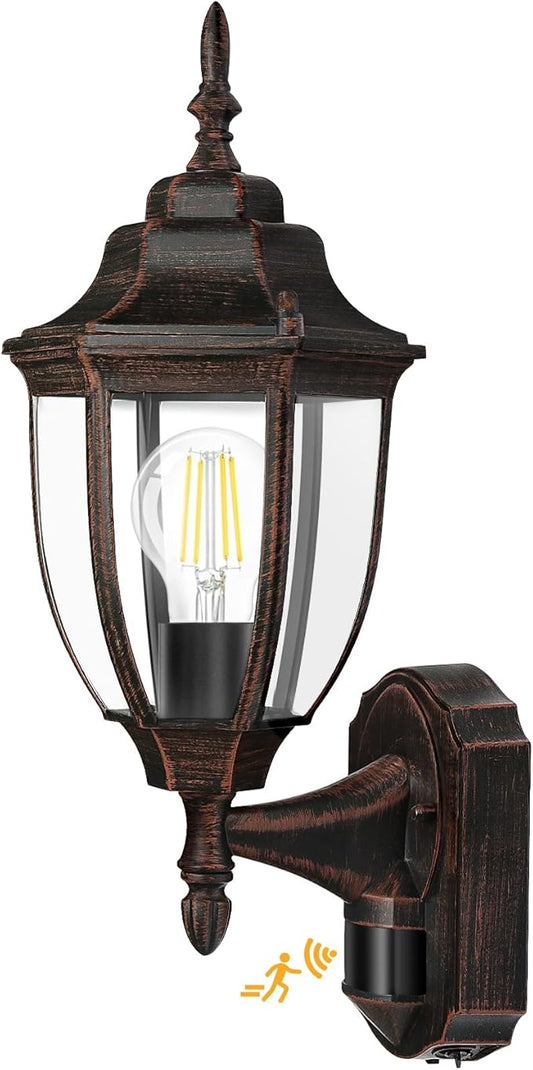 Lamomo Outdoor Wall Sconce, Dusk to Dawn Motion Sensor Light Fixtures, Exterior by Lamomo