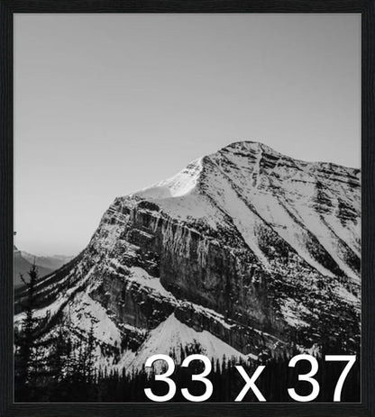 Frame It Easy 33 x 37 Black Grain Wood Frame by FrameItEasy