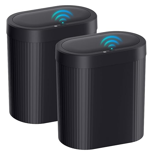 2 Pack 5 Gallon Bathroom Trash Can by SecureSpacesCleanerPlaces