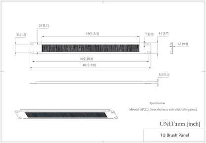 QiaoYoubang 10 Pack 1U Horizontal Rack Mount Cable Management Panel - Image 2