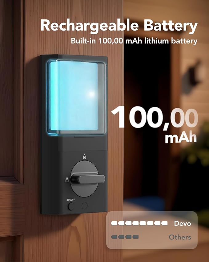 Devo G1 Video Smart Lock with Camera&Doorbell, 6-in-1 Keyless Entry Door Lock - Image 6