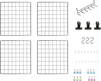 Feadily 4 Pack Metal Grid Wall Board Including 1 Hook Rack, Photos & Pictures - Image 2