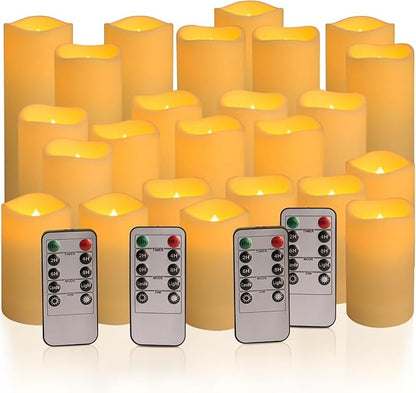 Set of 24 Waterproof Outdoor Flameless Candles, LED Candles - Image 8