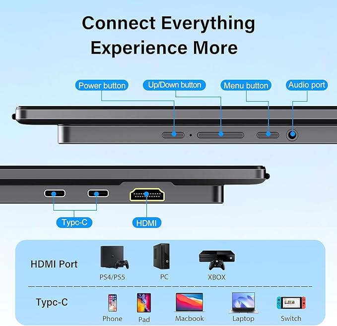 2K 180Hz Portable Gaming Monitor, 23.8" 2560x1440 QHD Fast IPS ∆E<2 100% sRGB - Image 8