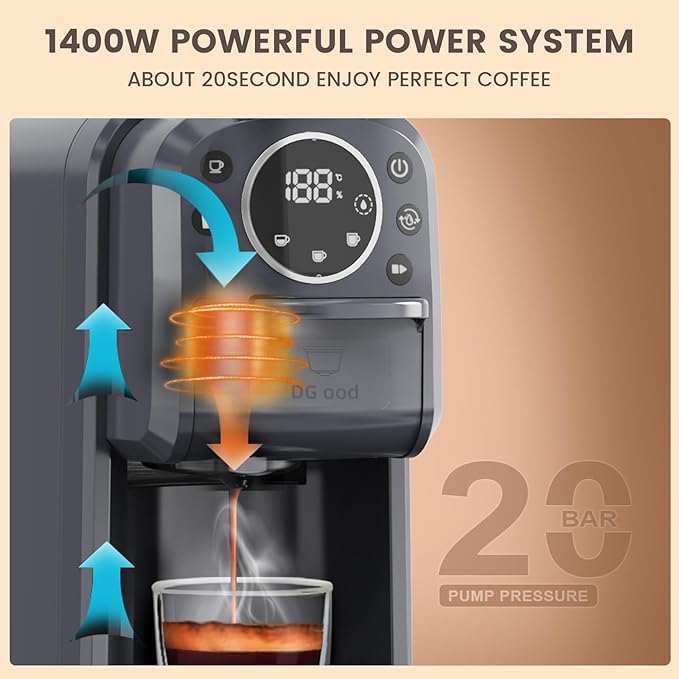 Multi-Capsule Espresso 4in1 Coffee Maker, Single Serve Coffee Machine - Image 2