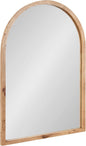 Kate and Laurel Burlock Modern Burlwood Arched Mirror, 22 x 32, Natural Wood by KateandLaurel