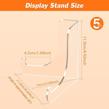 Dooiclear 5 Pack Acrylic Display Stand, Plate Stand - Image 2
