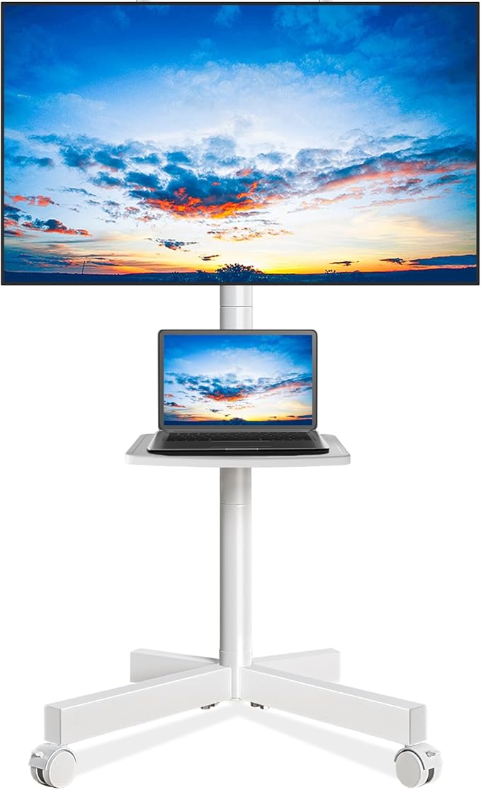 Rfiver Mobile TV Stand for 23-60 Inch LCD LED Flat/Curved Panel Screen TVs up by Rfiver