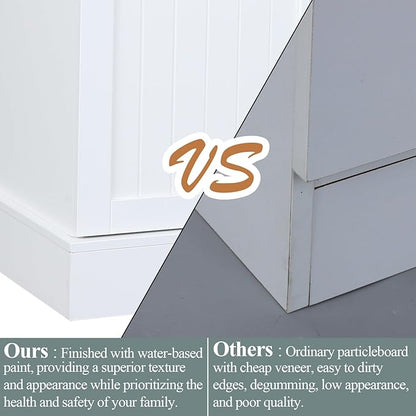 Sideboard Buffet Cabinet with 2 Drawers, Farmhouse Kitchen Pantry with - Image 8