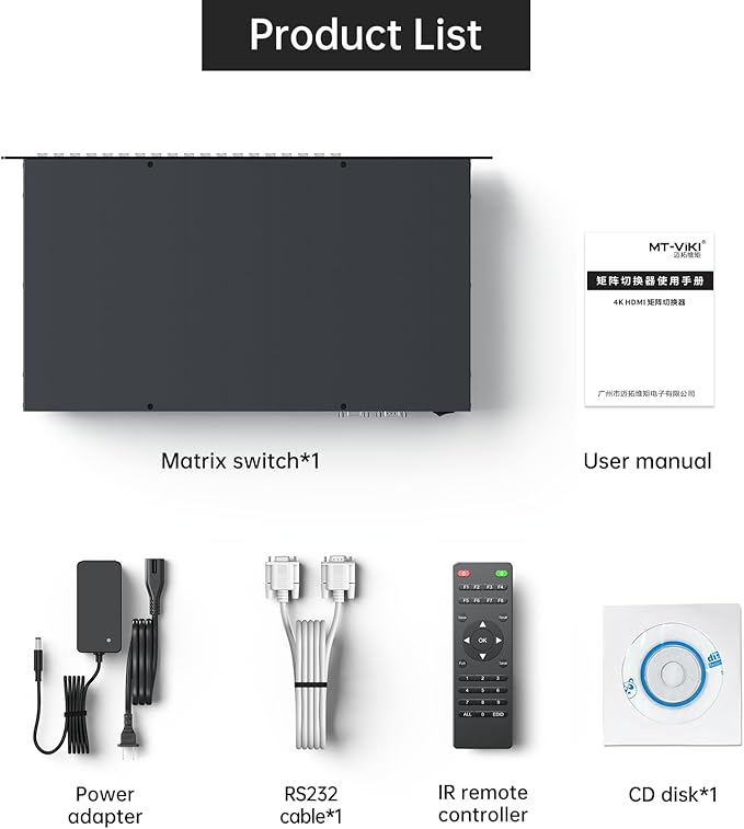 MT-VIKI 16X16 4K HDMI Matrix Switch Support Web GUI & 3.5mm Stereo Audio - Image 6