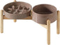 Ceramic 1.2 Cup Raised Slow Feeder Dog Bowl Set, Elevated 6.1inch Bowl and by Havniva