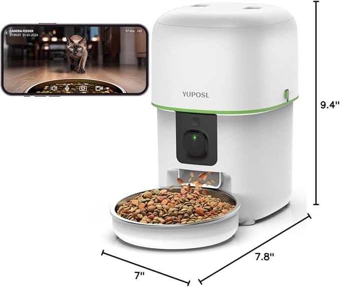 Automatic Cat Feeder with Camera - 5G WiFi Auto Cat Food Dispenser - Image 8