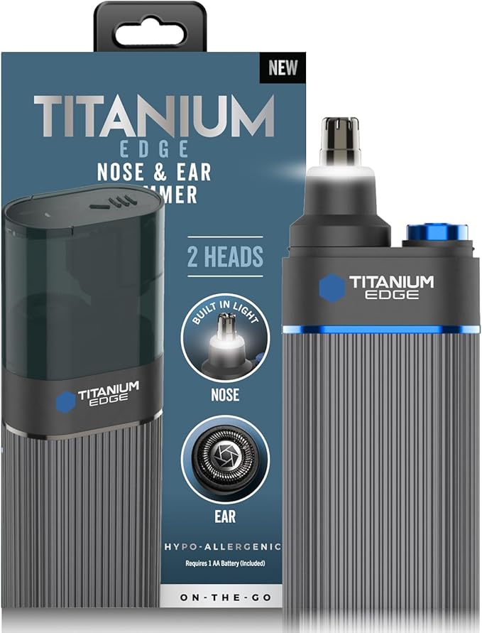 Microtouch Titanium Edge Ear & Nose Trimmer – Dual Rotary Blade Heads by MicroTouch