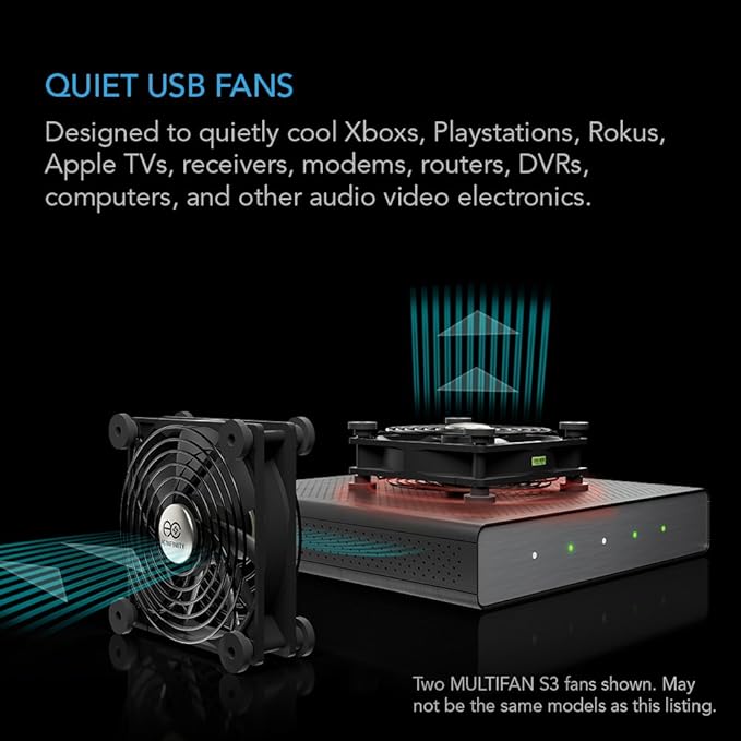 AC Infinity MULTIFAN S5, Quiet Dual 80mm USB Fan, UL-Certified - Image 2