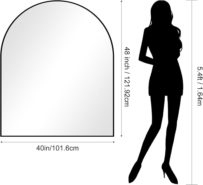 CIRCUMI Arched Wall Mirror, Metal Frame, Large Size - Image 7