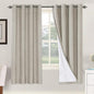 H.VERSAILTEX Linen Blackout Curtains 72 Inches Long 100% Absolutely Blackout by HVERSAILTEX