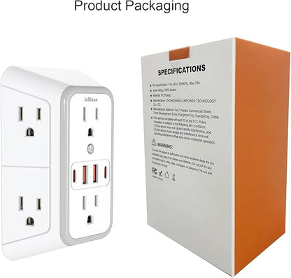 JcBlaon Outlet Extender Surge Protector - Image 3